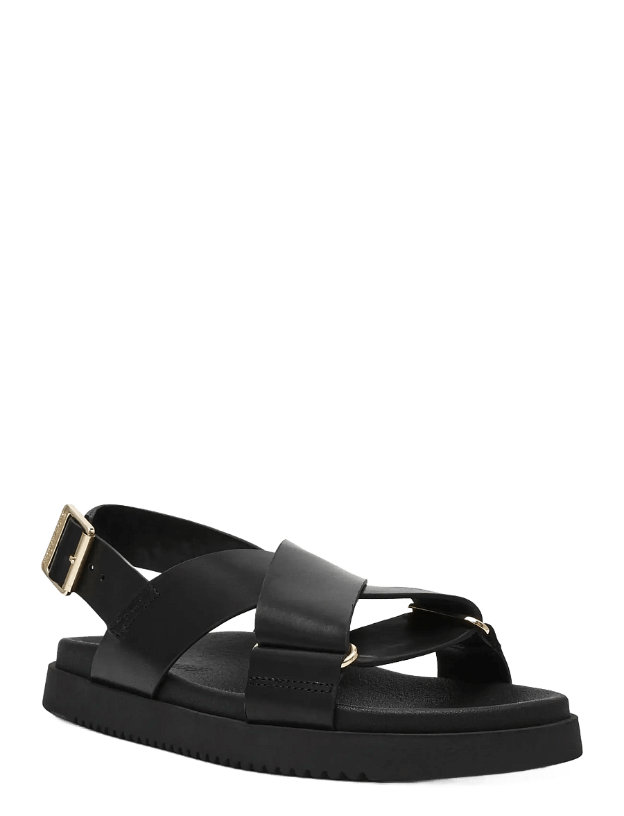 Steve Madden - Myth - platta sandaler - black leat - 0
