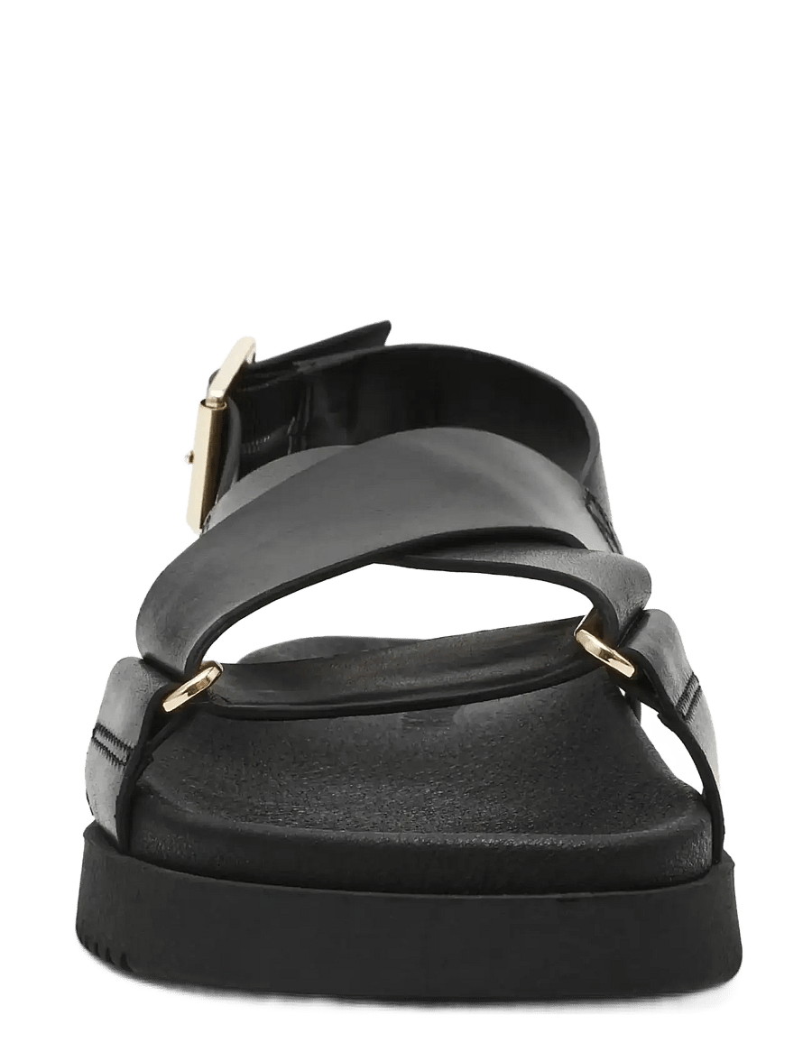 Steve Madden - Myth - platta sandaler - black leat - 3