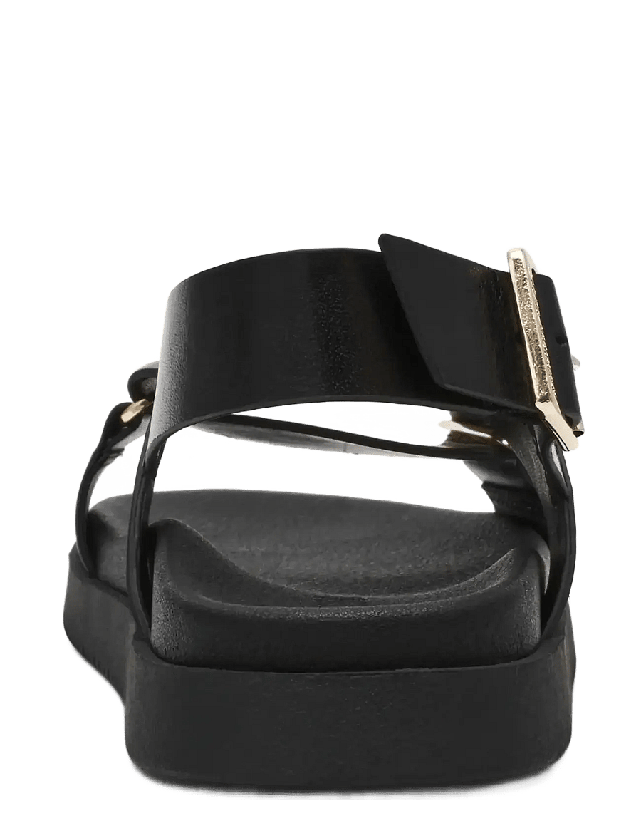 Steve Madden - Myth - platta sandaler - black leat - 4