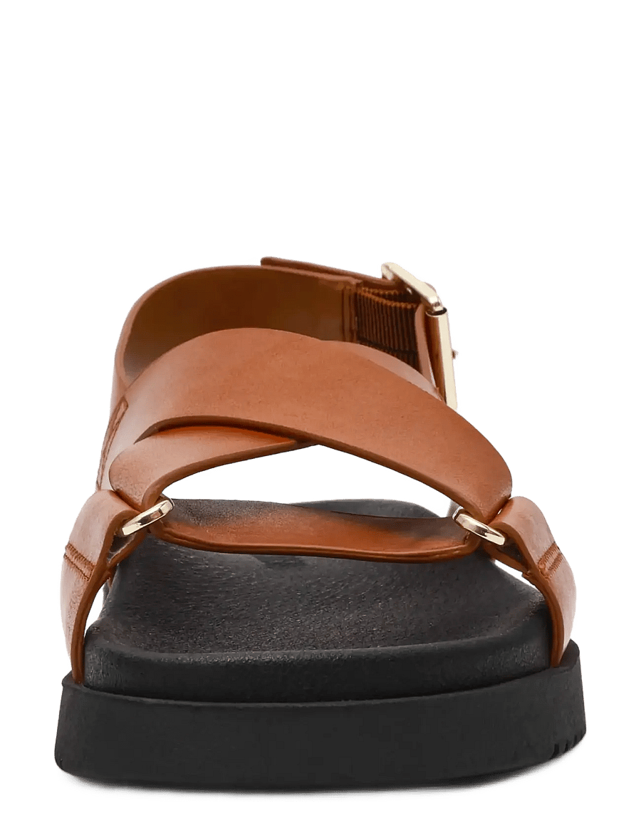 Steve Madden - Myth - platta sandaler - cognac lea - 3