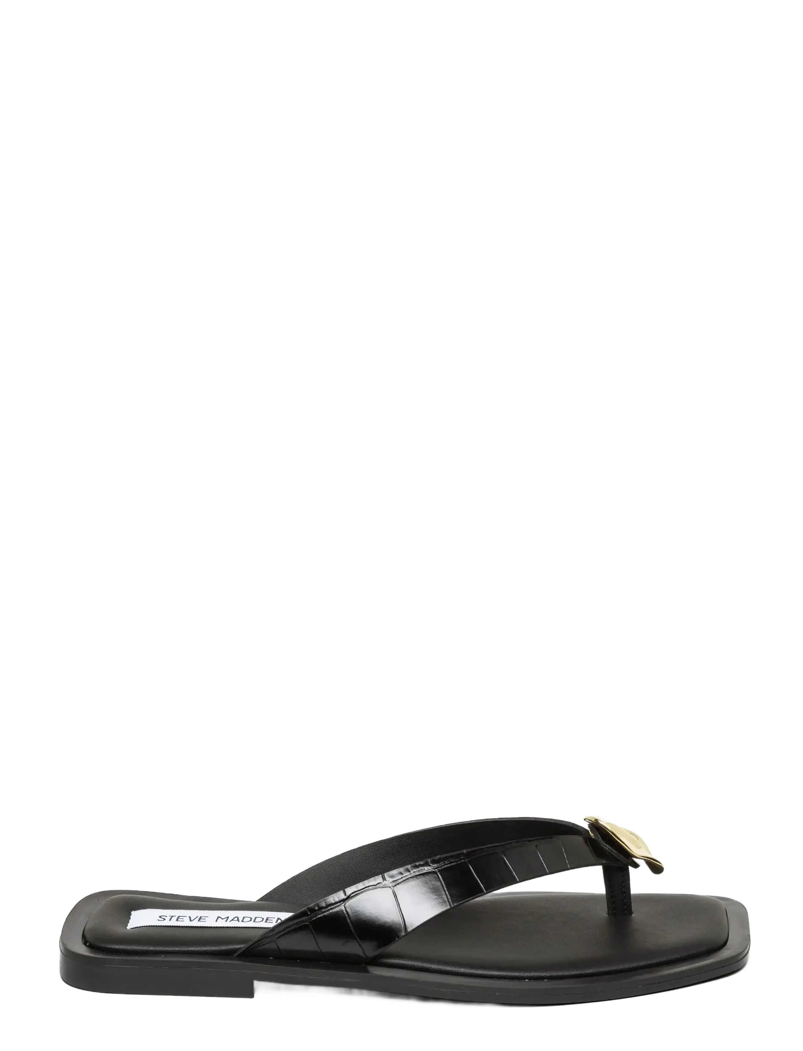 Steve Madden - Meira - flat sandals - black croc - 1