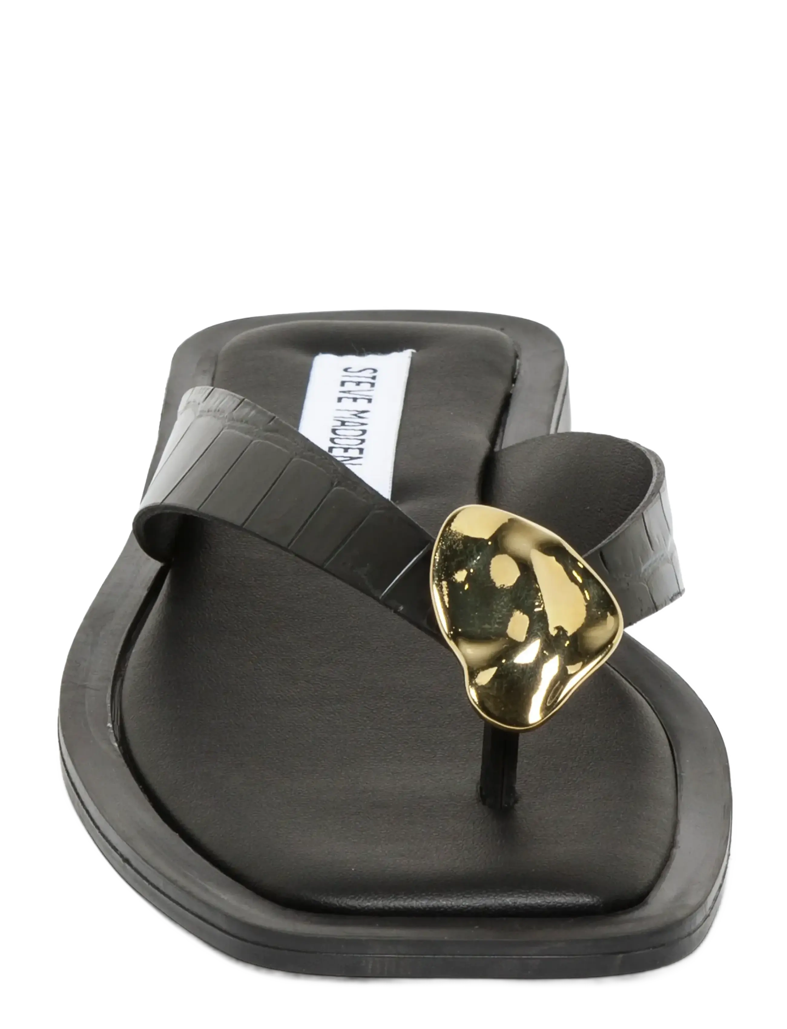 Steve Madden - Meira - flat sandals - black croc - 2
