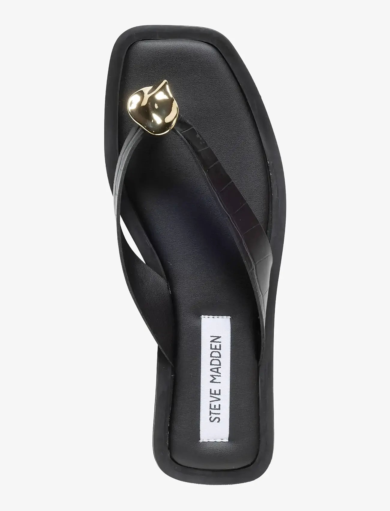 Steve Madden - Meira - flat sandals - black croc - 4