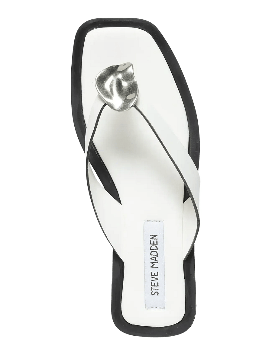 Steve Madden - Meira - flache sandalen - white leather - 4