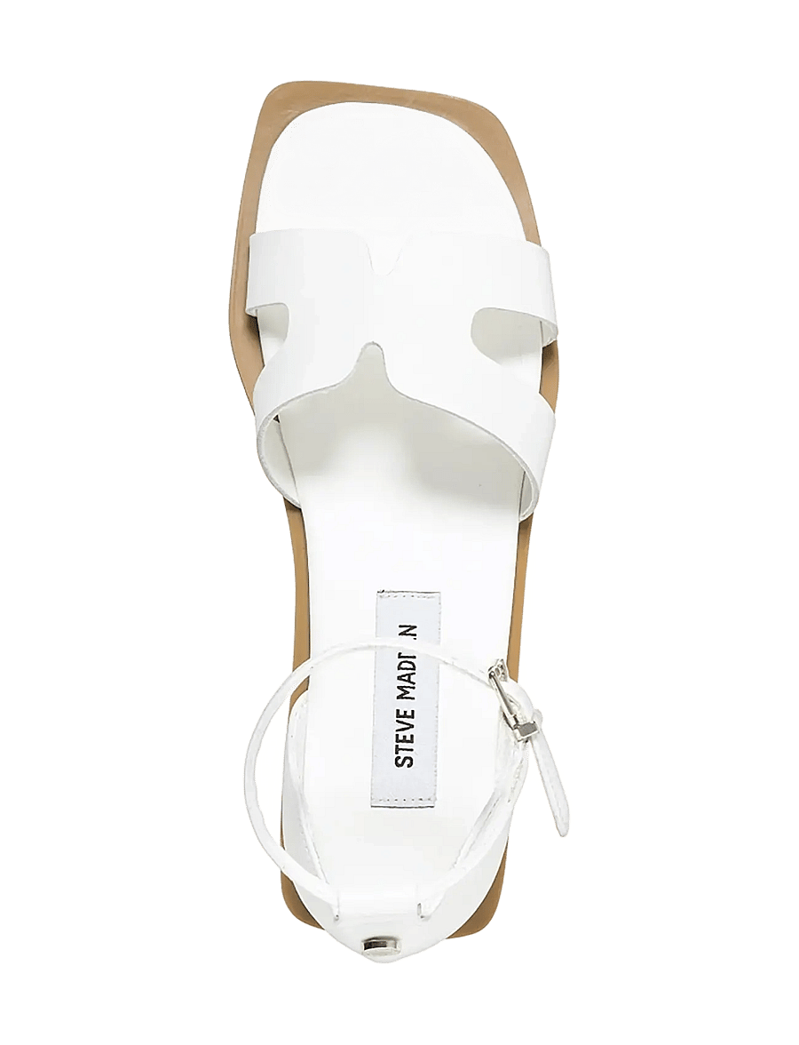 Steve Madden - Slinder - platta sandaler - white leather - 4