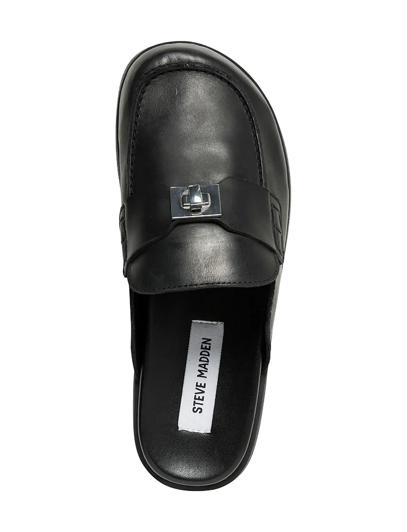 Steve Madden - Megg - kontsata muula-stiilid jalanõud - black leather - 3