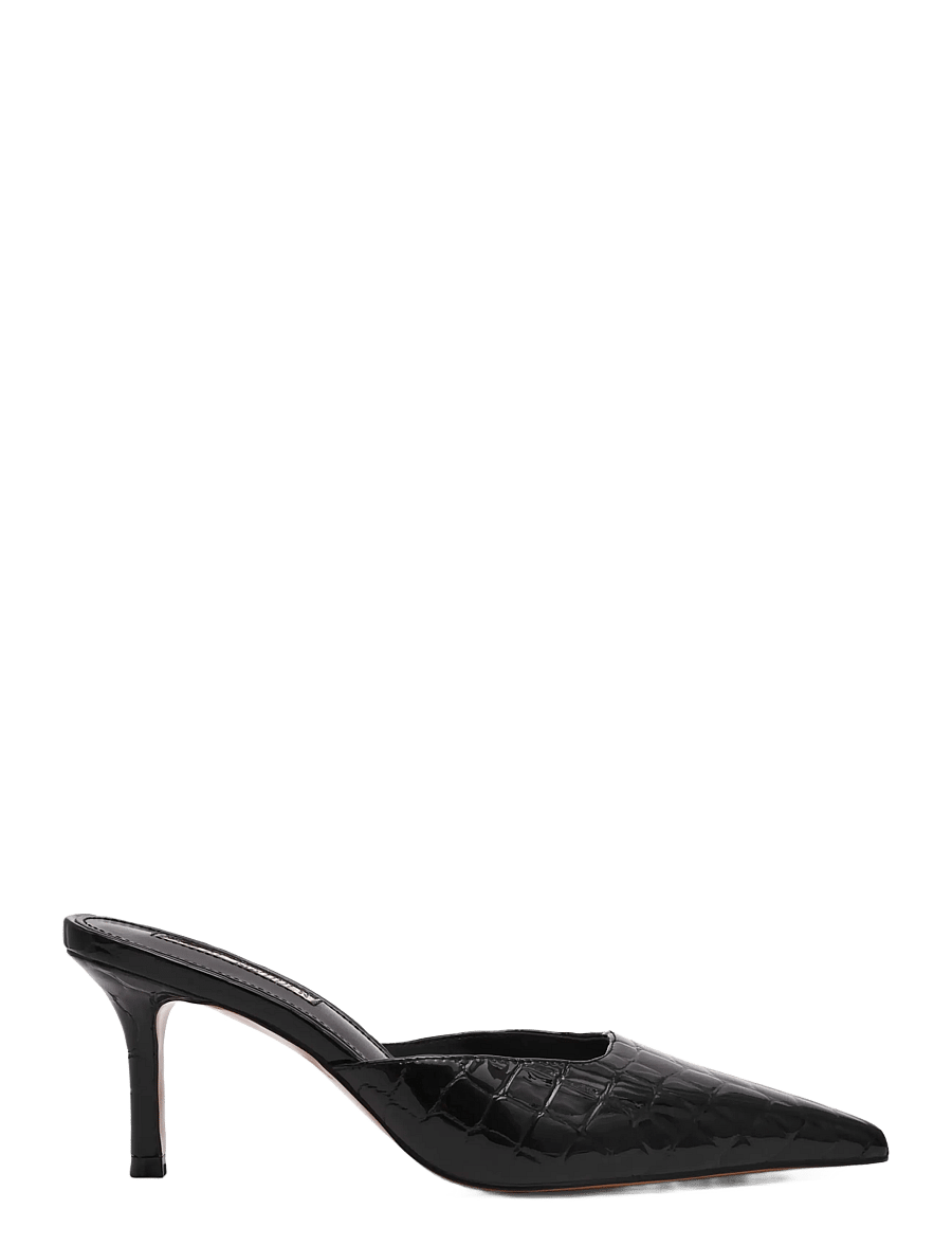Steve Madden - Alexi - mules med klack - black croco - 1
