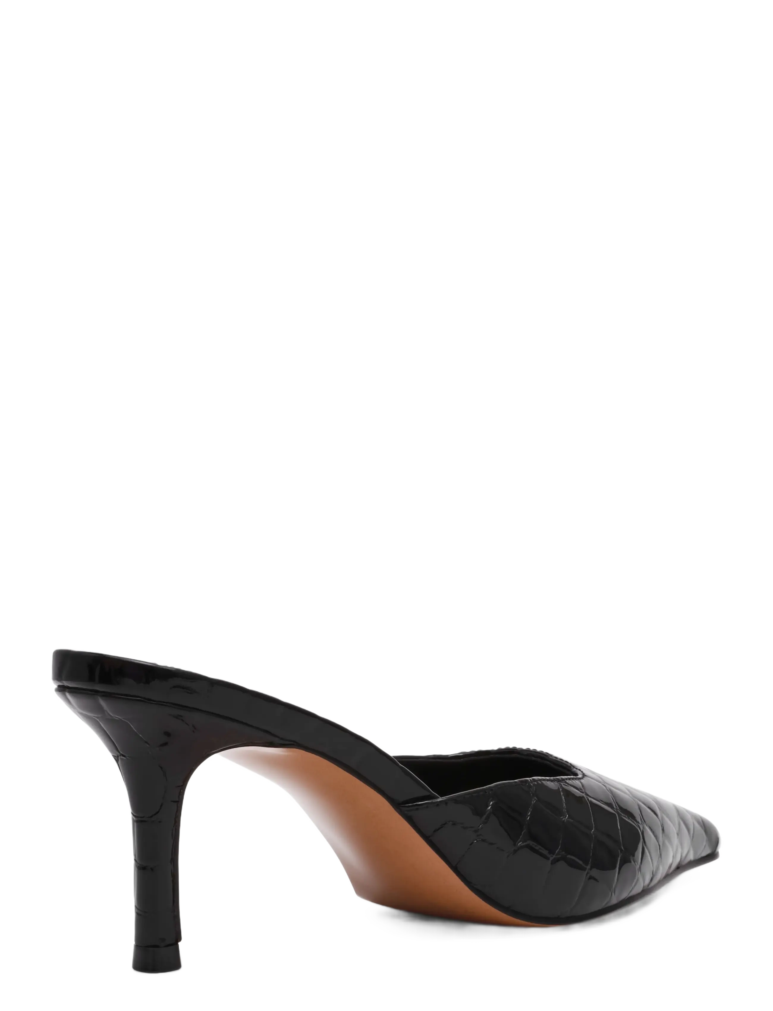Steve Madden - Alexi - pantoletten mit absatz - black croco - 2