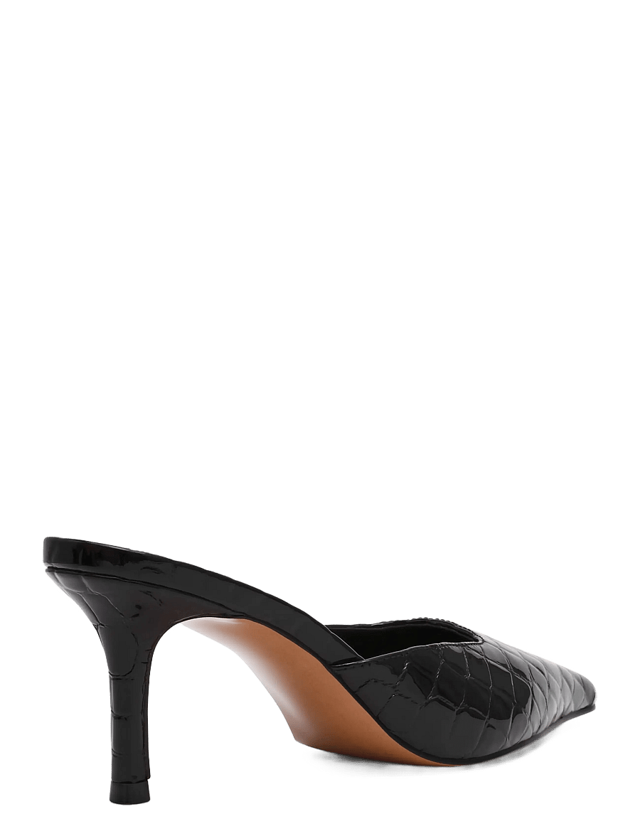 Steve Madden - Alexi - mules med klack - black croco - 2