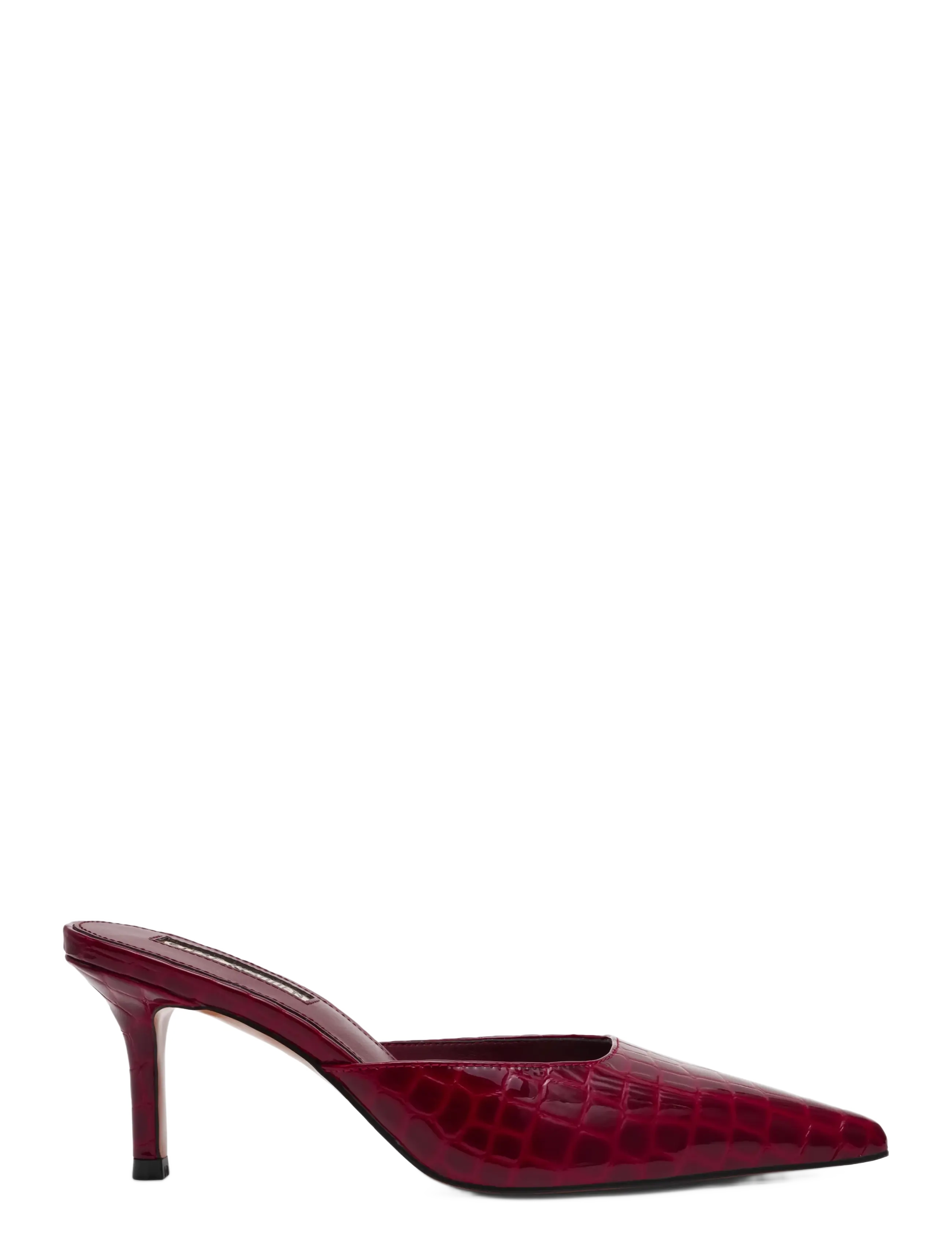 Steve Madden - Alexi - mules med klack - red croco - 1