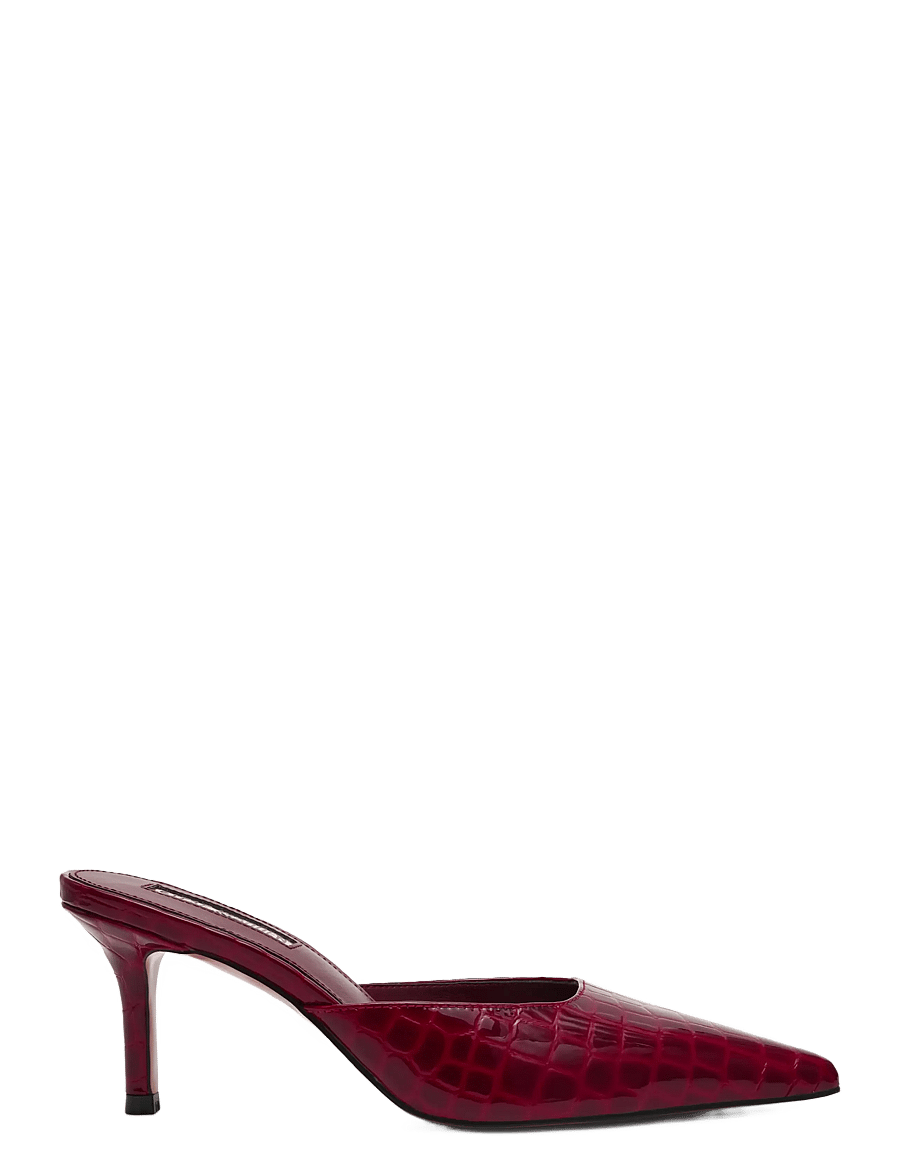 Steve Madden - Alexi - mules med klack - red croco - 1