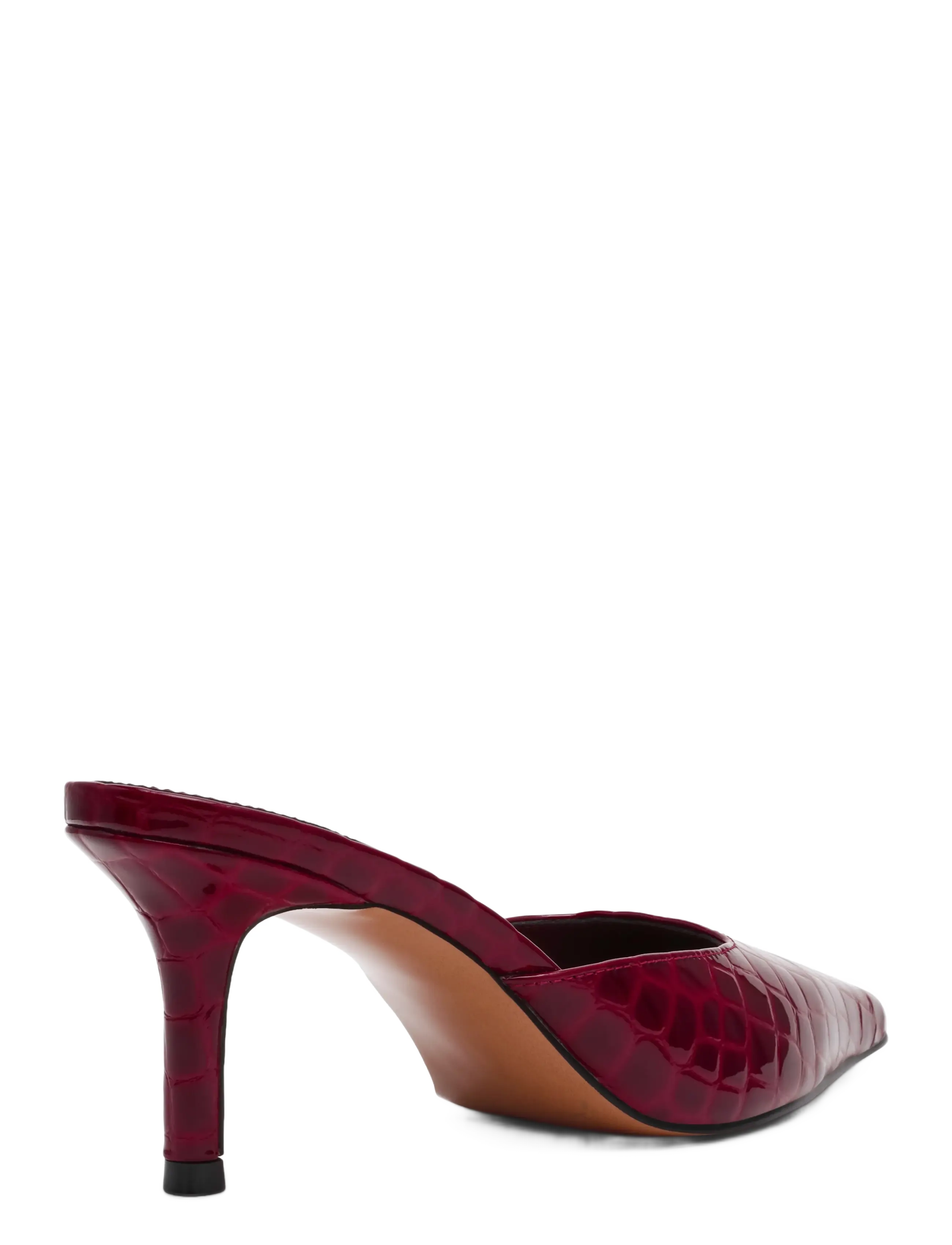 Steve Madden - Alexi - mules med klack - red croco - 2