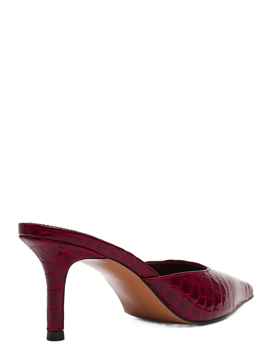 Steve Madden - Alexi - mules med klack - red croco - 2