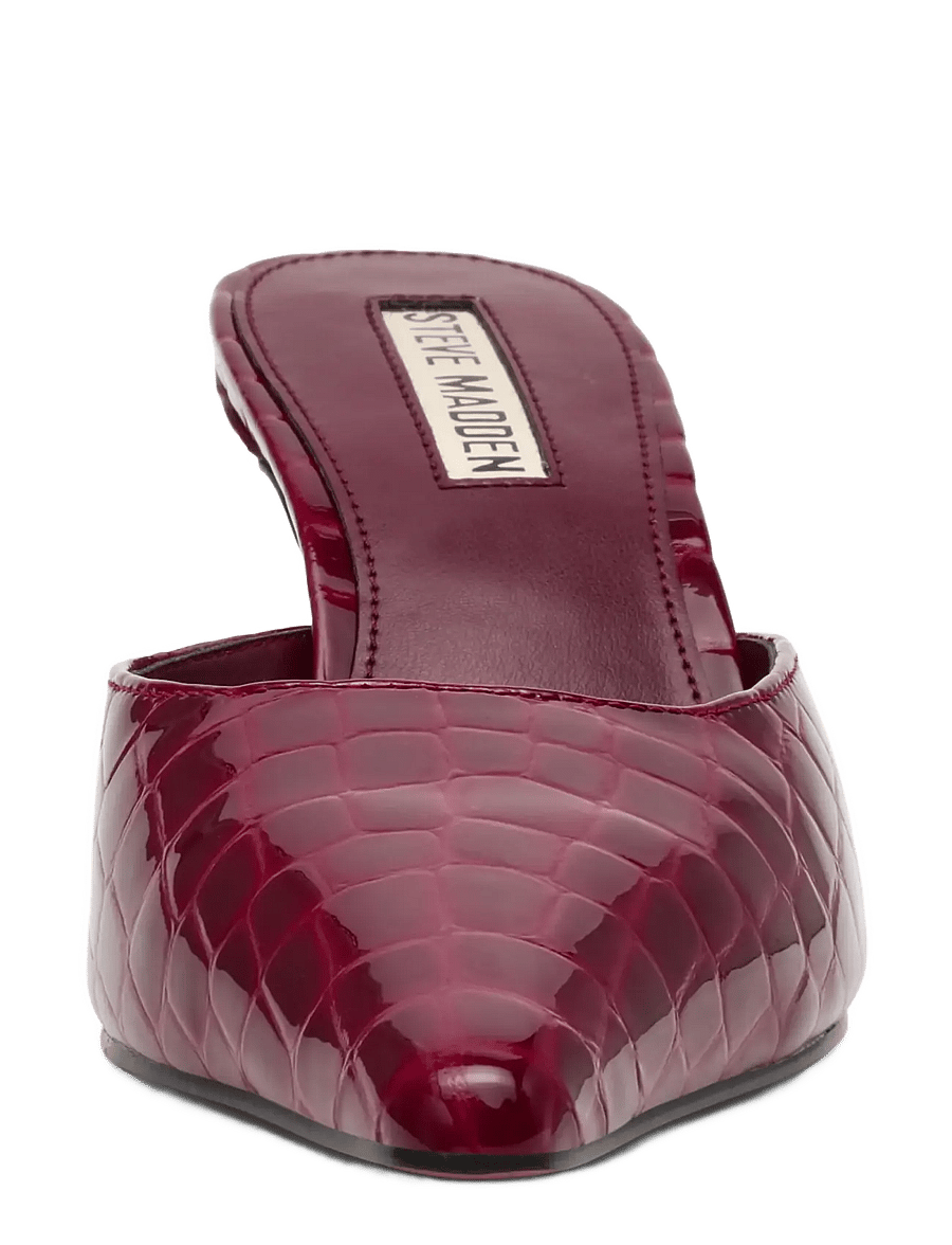 Steve Madden - Alexi - mules med klack - red croco - 3