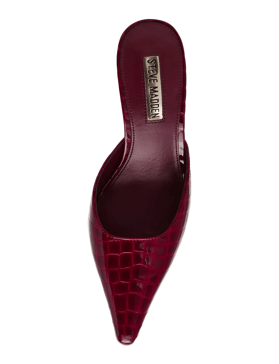 Steve Madden - Alexi - mules med klack - red croco - 5