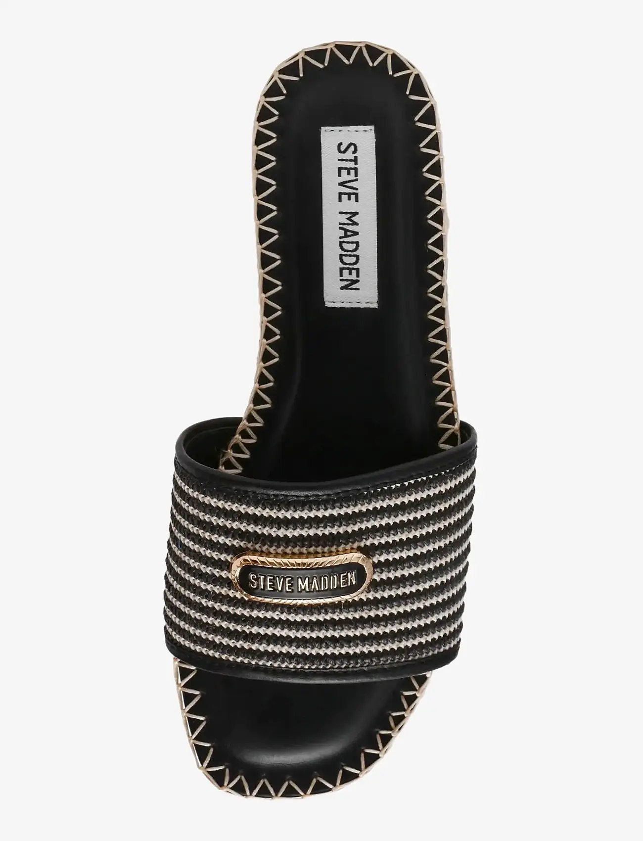 Steve Madden - Tropics - kontsata muula-stiilid jalanõud - blk raffia - 4