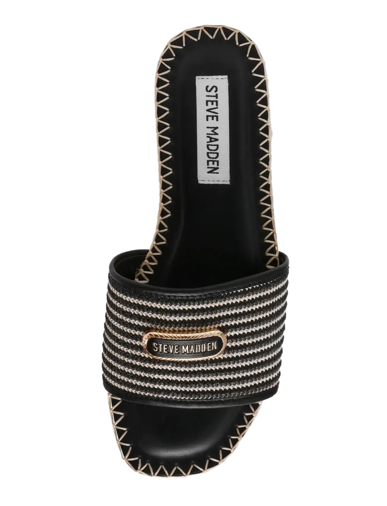 Steve Madden - Tropics - platta mules - blk raffia - 4