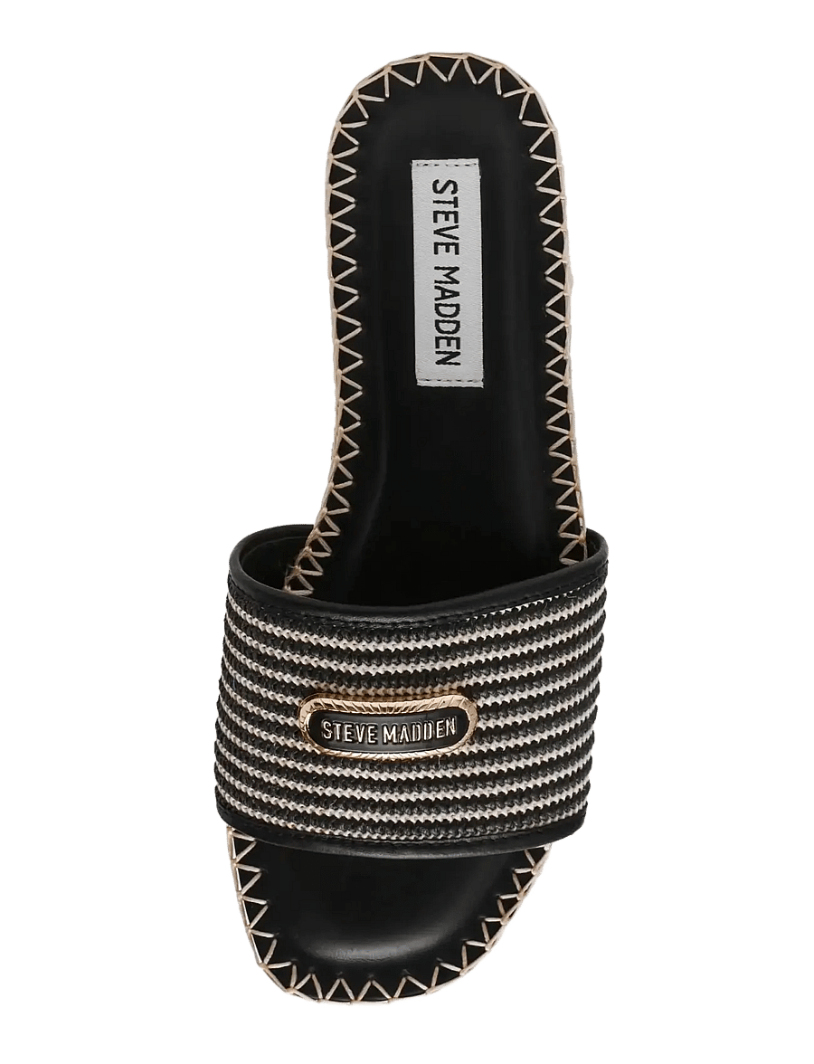 Steve Madden - Tropics - platta mules - blk raffia - 4
