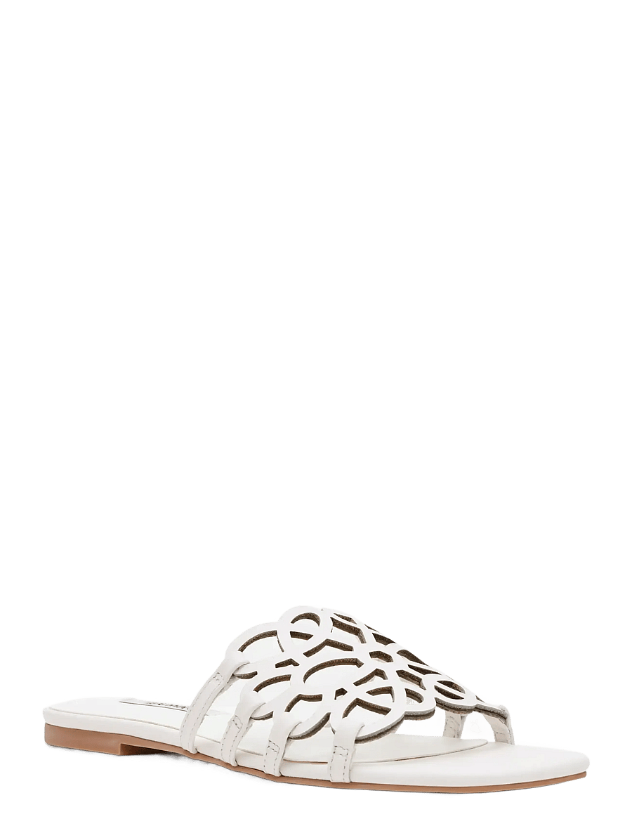 Steve Madden - Lotus-CN - flache pantoletten - white leather - 0