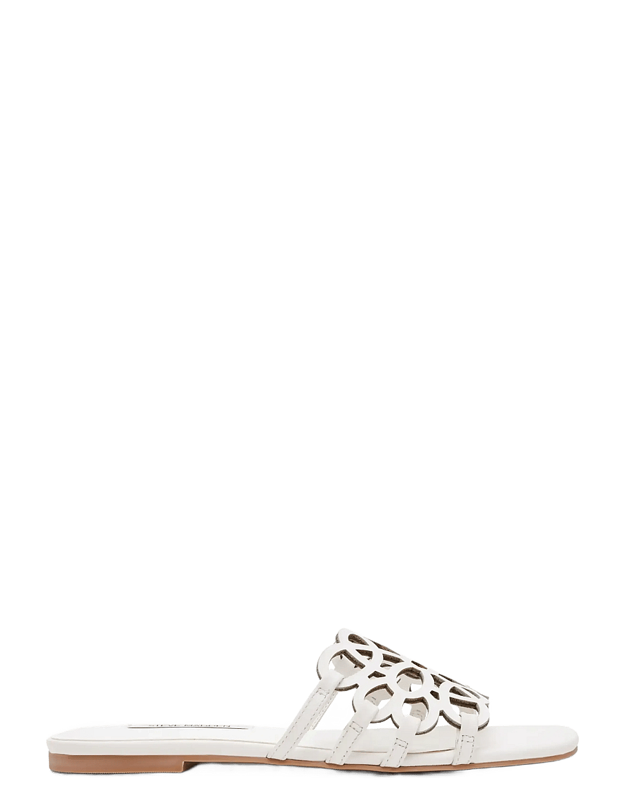 Steve Madden - Lotus-CN - flache pantoletten - white leather - 1
