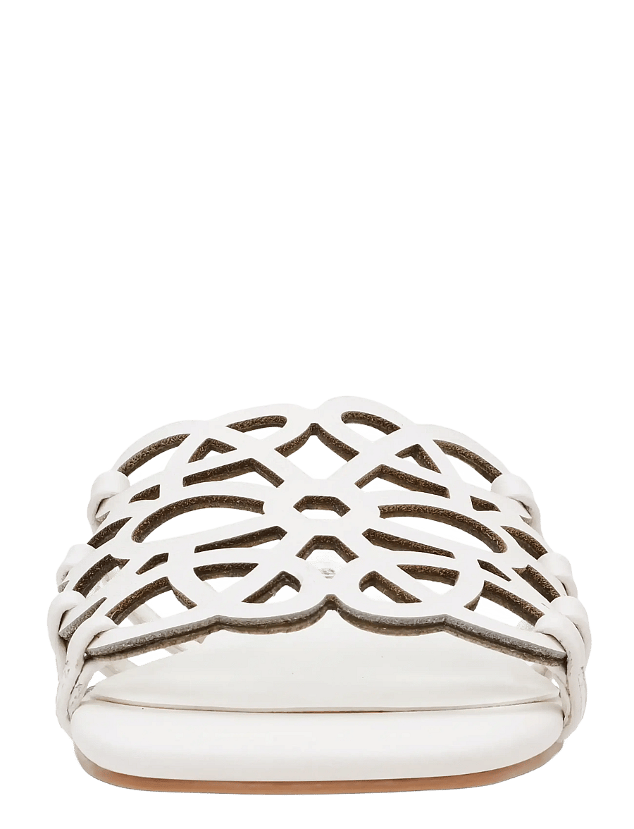 Steve Madden - Lotus-CN - flache pantoletten - white leather - 3