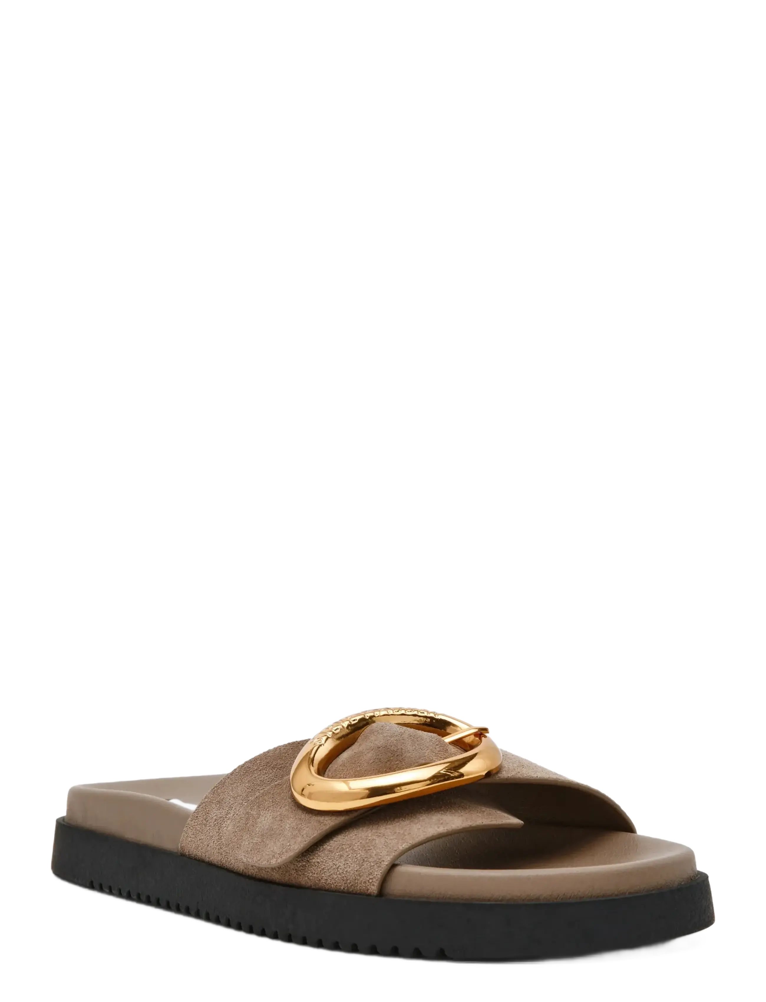 Steve Madden Mistify - Sandaler - TAUPE SUEDE / gold