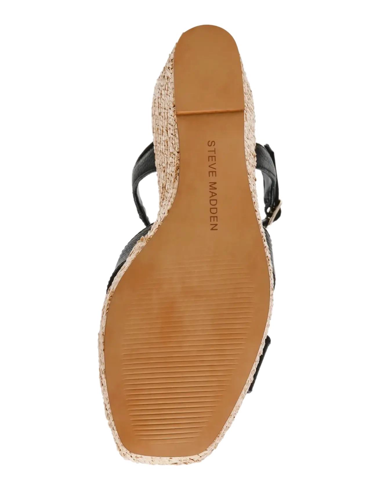 Steve Madden - Cylo-E - espadrillos med klack - black leather - 5
