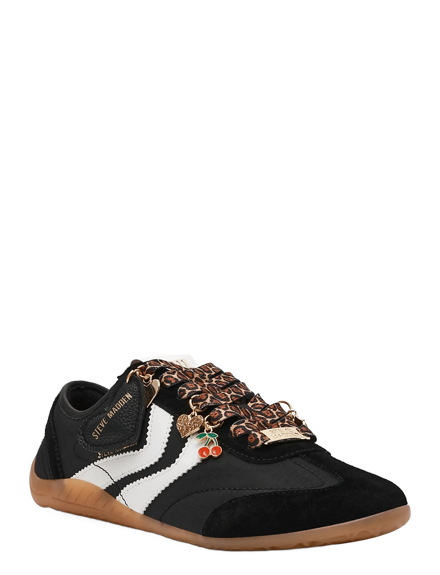 Steve Madden - Bassett-E - lágir strigaskór - black/white - 0