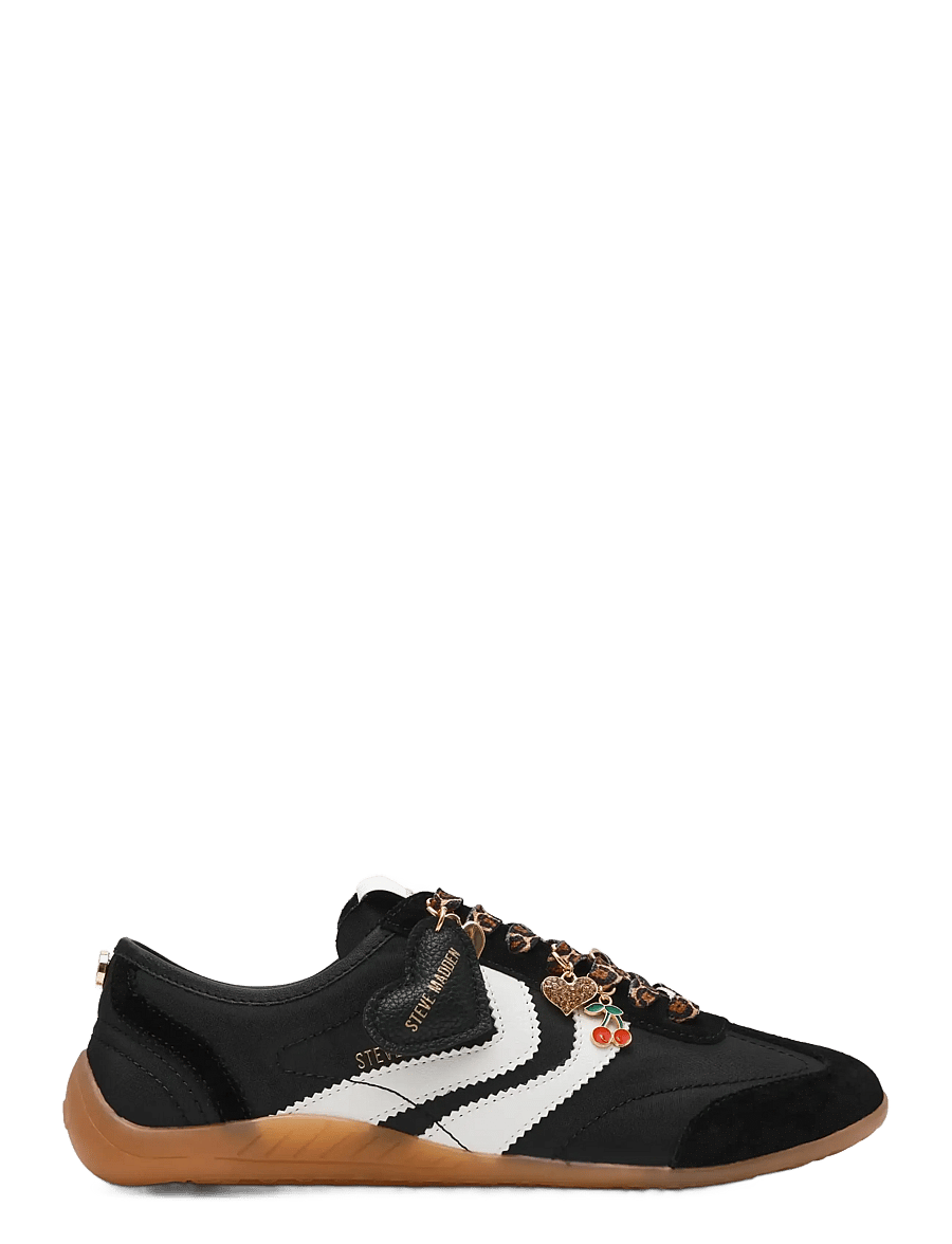 Steve Madden - Bassett-E - lágir strigaskór - black/white - 1