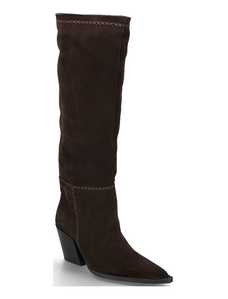Steve Madden - Myla - knähöga stövlar - cho brn suede - 0