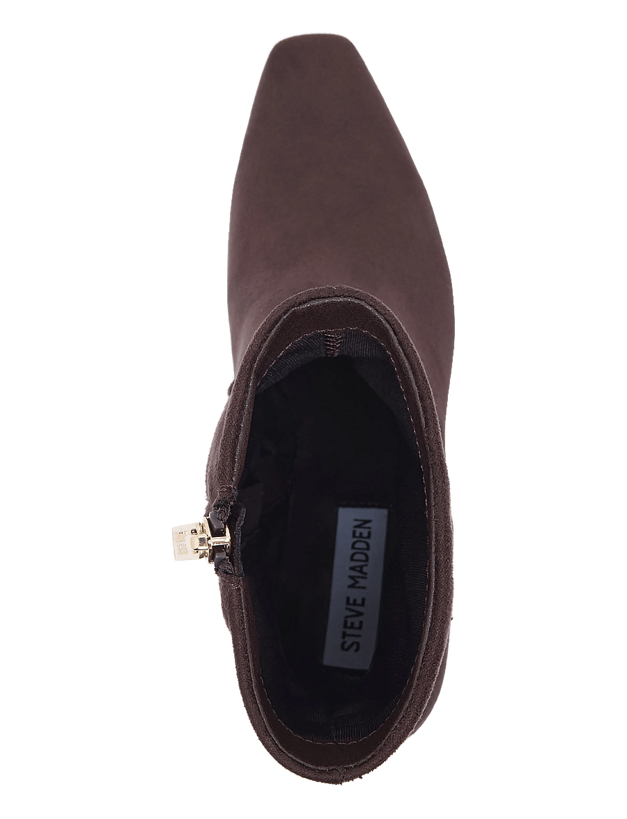 Steve Madden - Davis-S - heeled ankle boots - dk brown fabric - 3