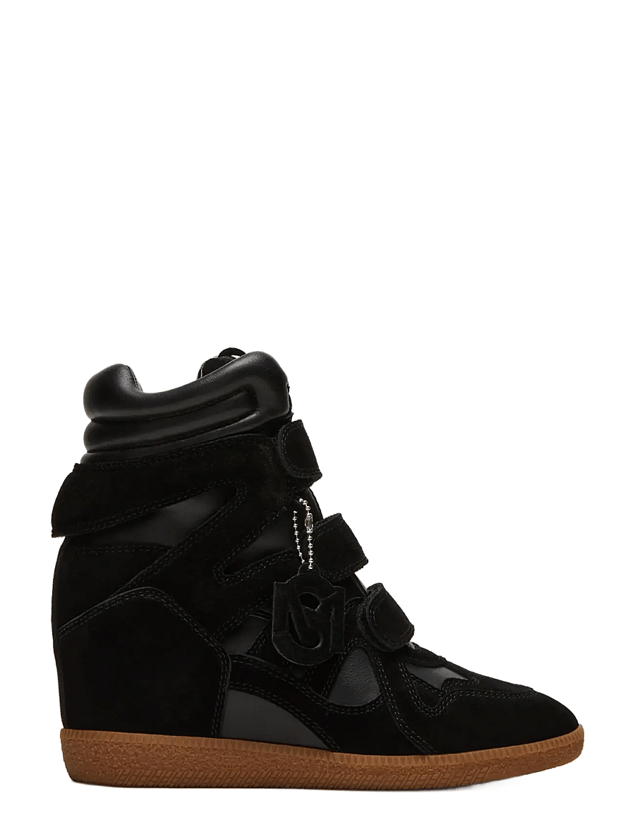 Steve Madden - Mavis - wedge-sneaker - black suede - 0