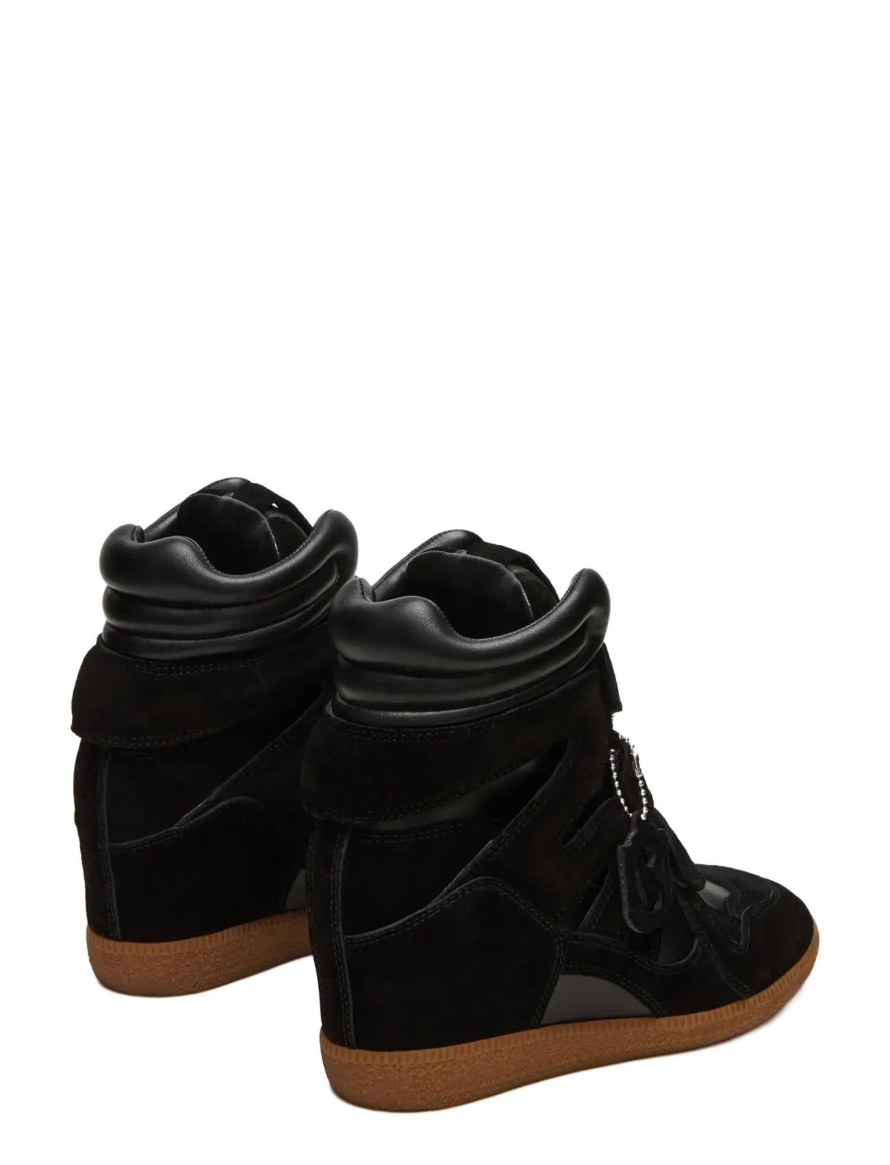 Steve Madden - Mavis - wedge-sneaker - black suede - 2