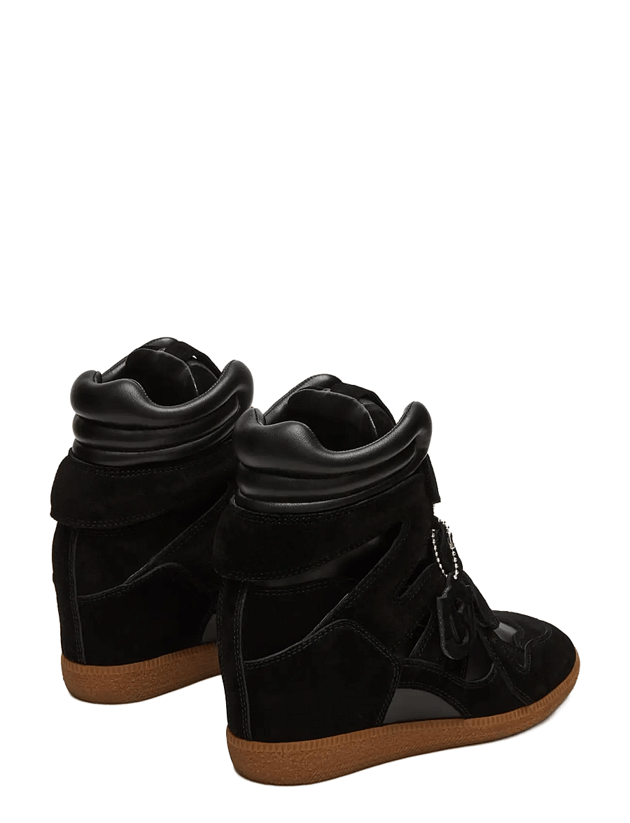Steve Madden - Mavis - wedge-sneaker - black suede - 2