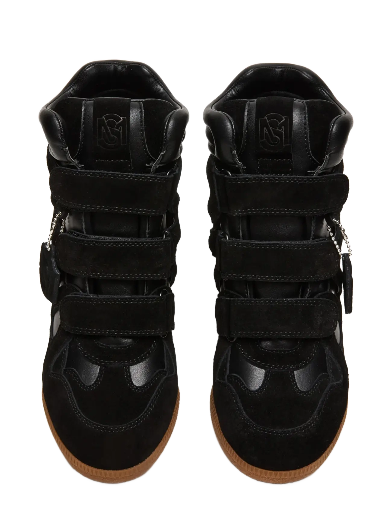 Steve Madden - Mavis - wedge-sneaker - black suede - 3