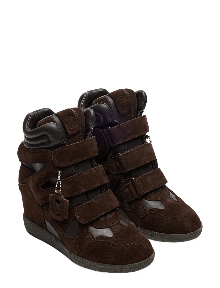 Steve Madden - Mavis - wedge-sneaker - brown suede - 1