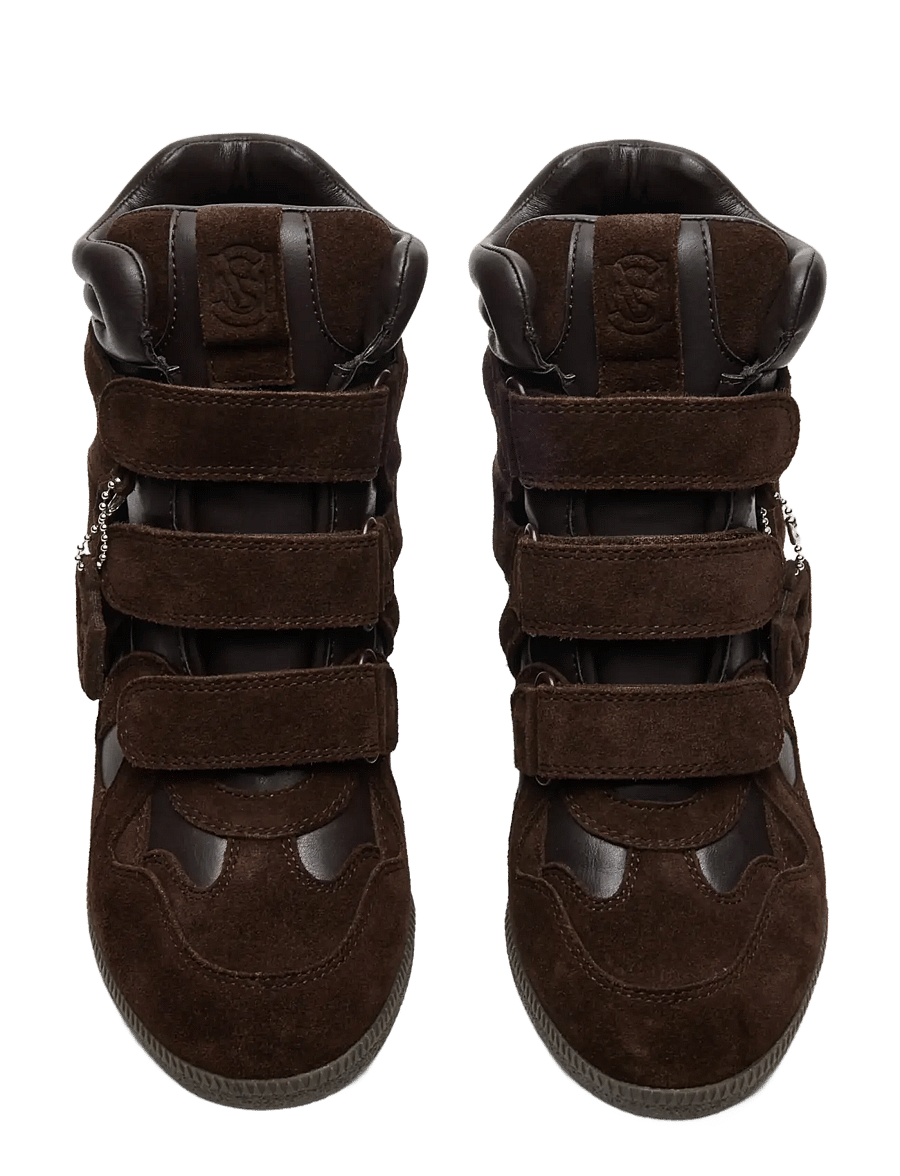 Steve Madden - Mavis - wedge-sneaker - brown suede - 3