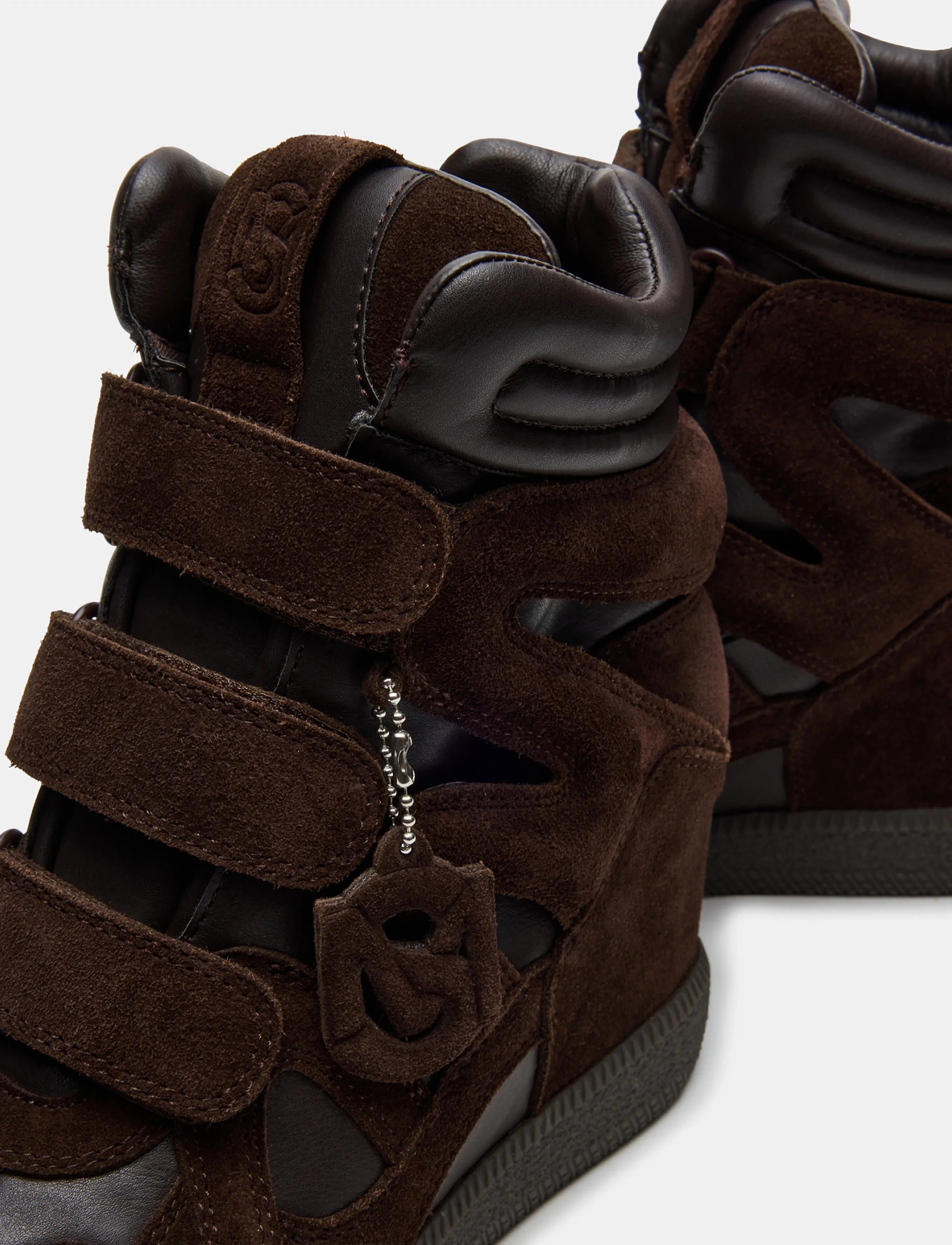 Steve Madden - Mavis - wedge-sneaker - brown suede - 4