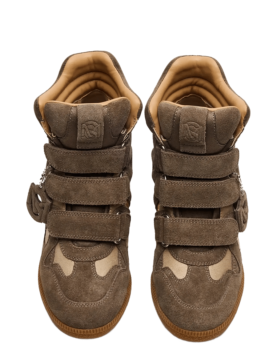 Steve Madden - Mavis - wedge-sneaker - taupe suede - 3