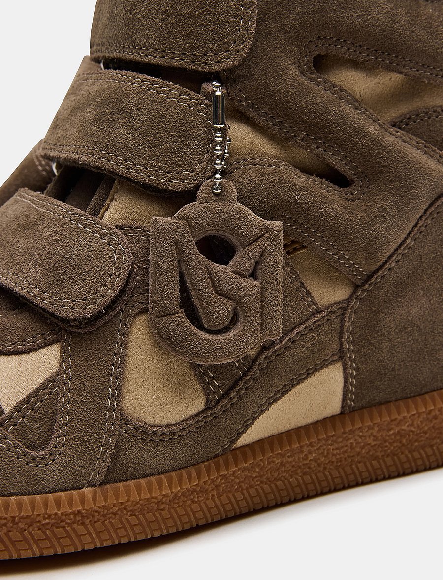 Steve Madden - Mavis - wedge-sneaker - taupe suede - 4