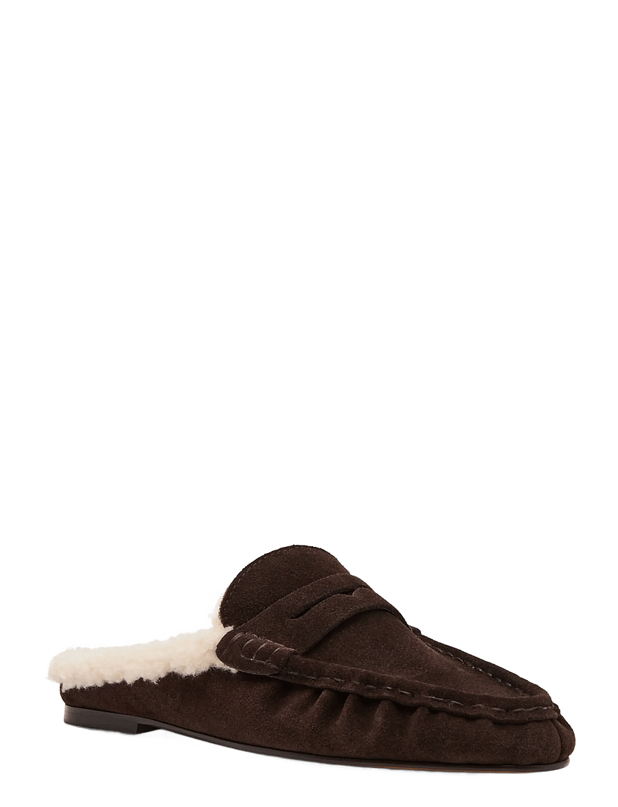 Steve Madden - Rafe-F - flade mules - chocolate brown suede - 0