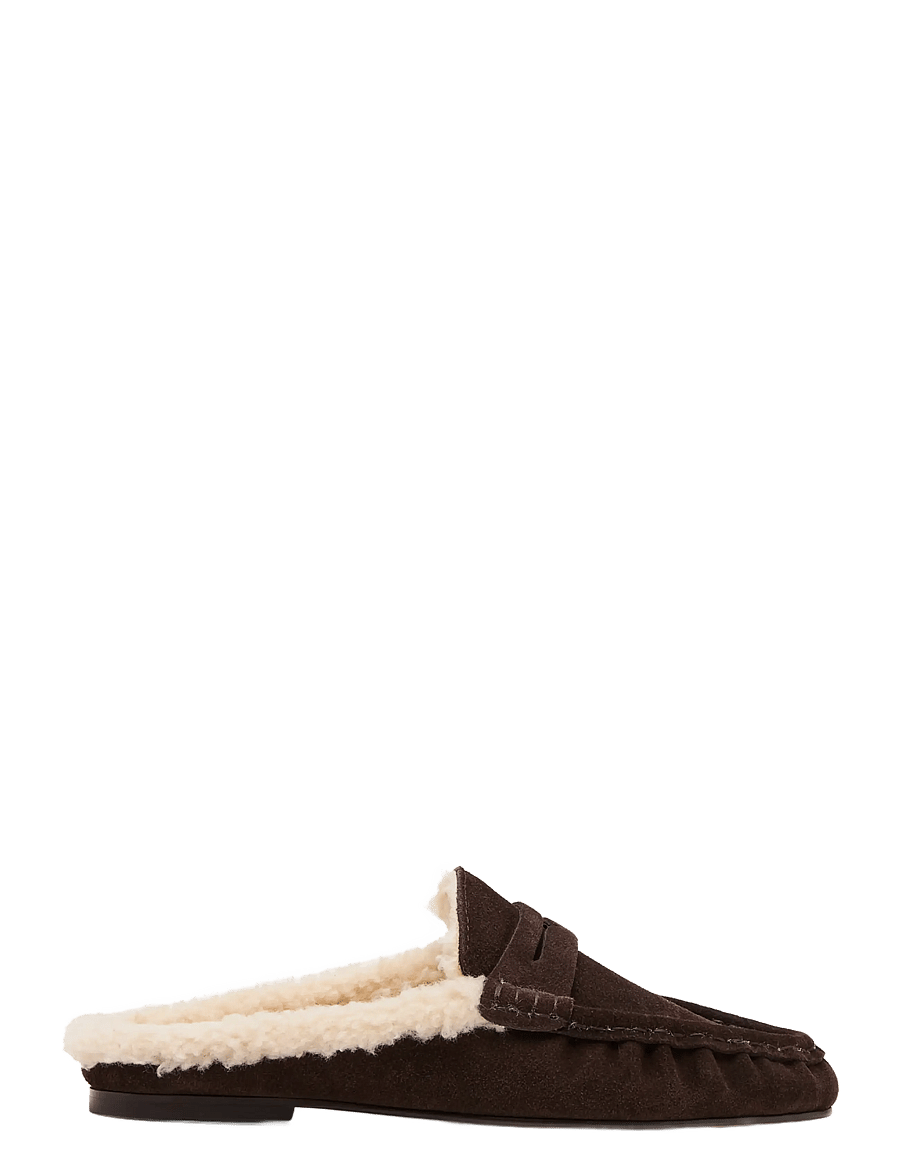 Steve Madden - Rafe-F - flade mules - chocolate brown suede - 1
