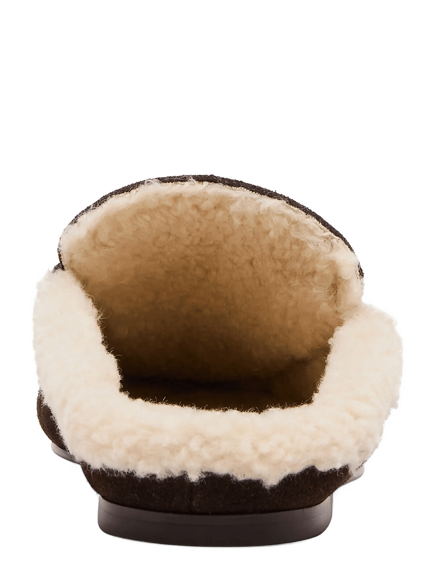 Steve Madden - Rafe-F - flade mules - chocolate brown suede - 4
