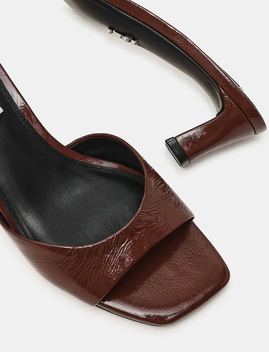 Steve Madden - Hints - mules med hæle - cho brn crinkle leather - 4