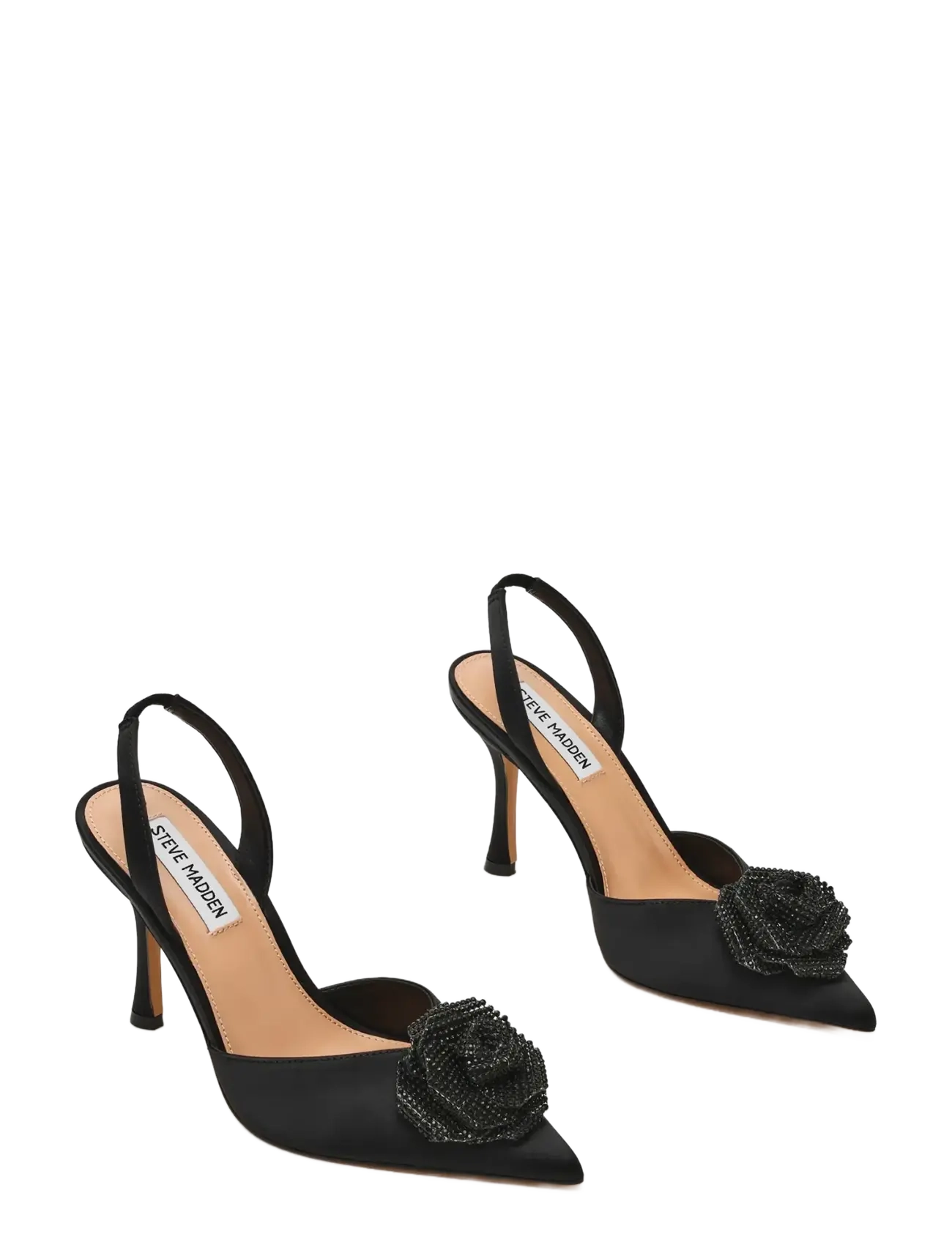 Steve Madden - Lysandra - kontsaga slingback-kingad - black satin - 1
