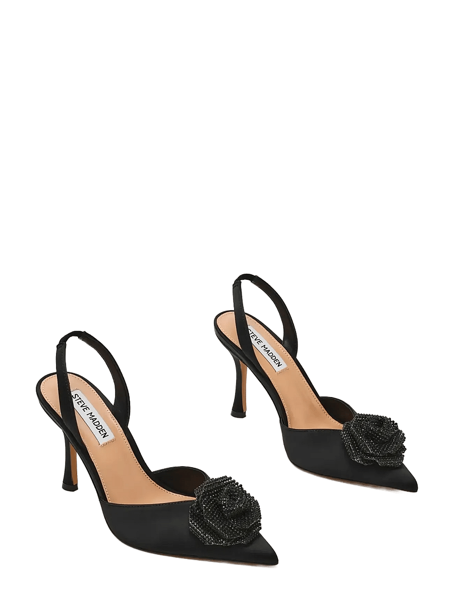 Steve Madden - Lysandra - kontsaga slingback-kingad - black satin - 1