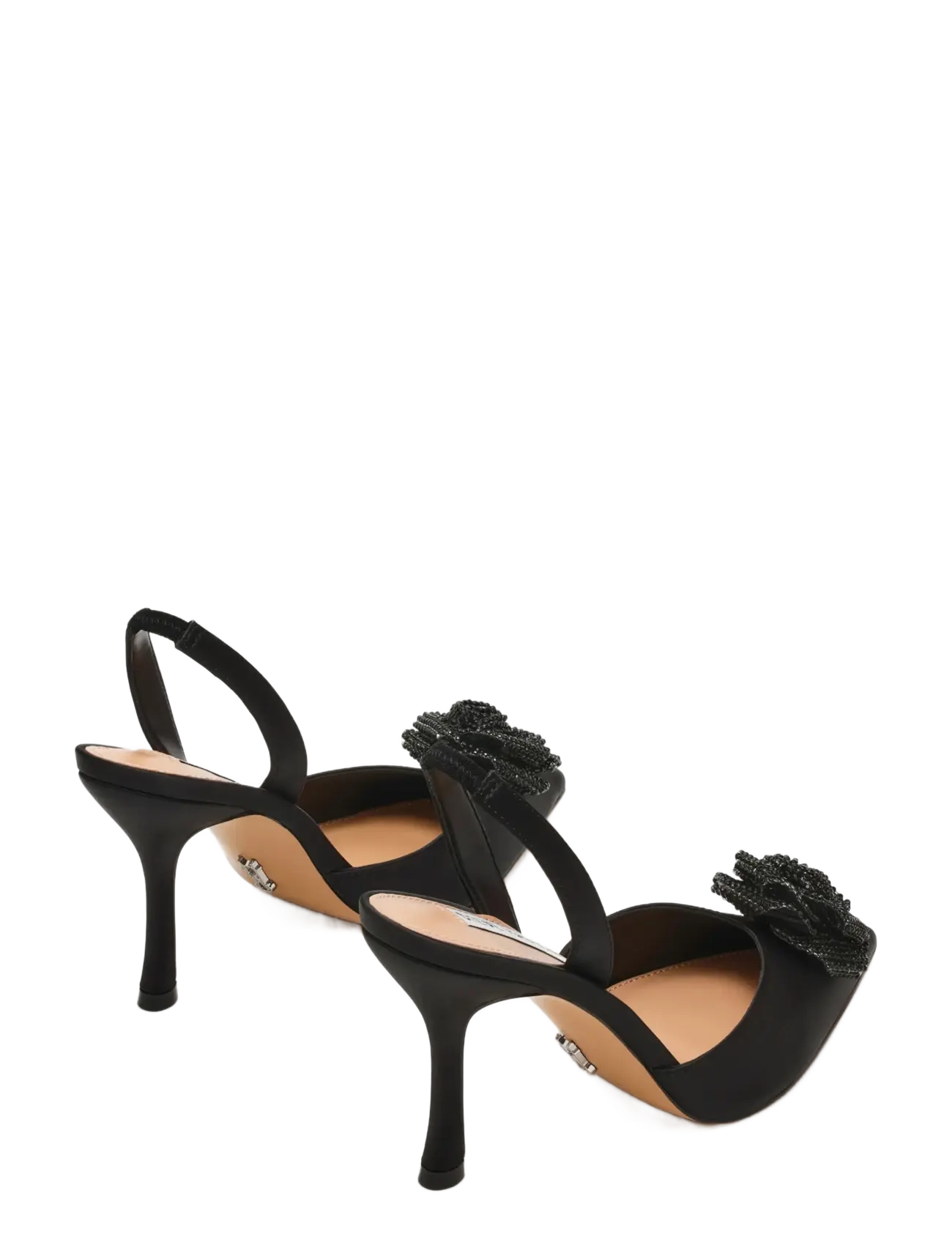 Steve Madden - Lysandra - kontsaga slingback-kingad - black satin - 2