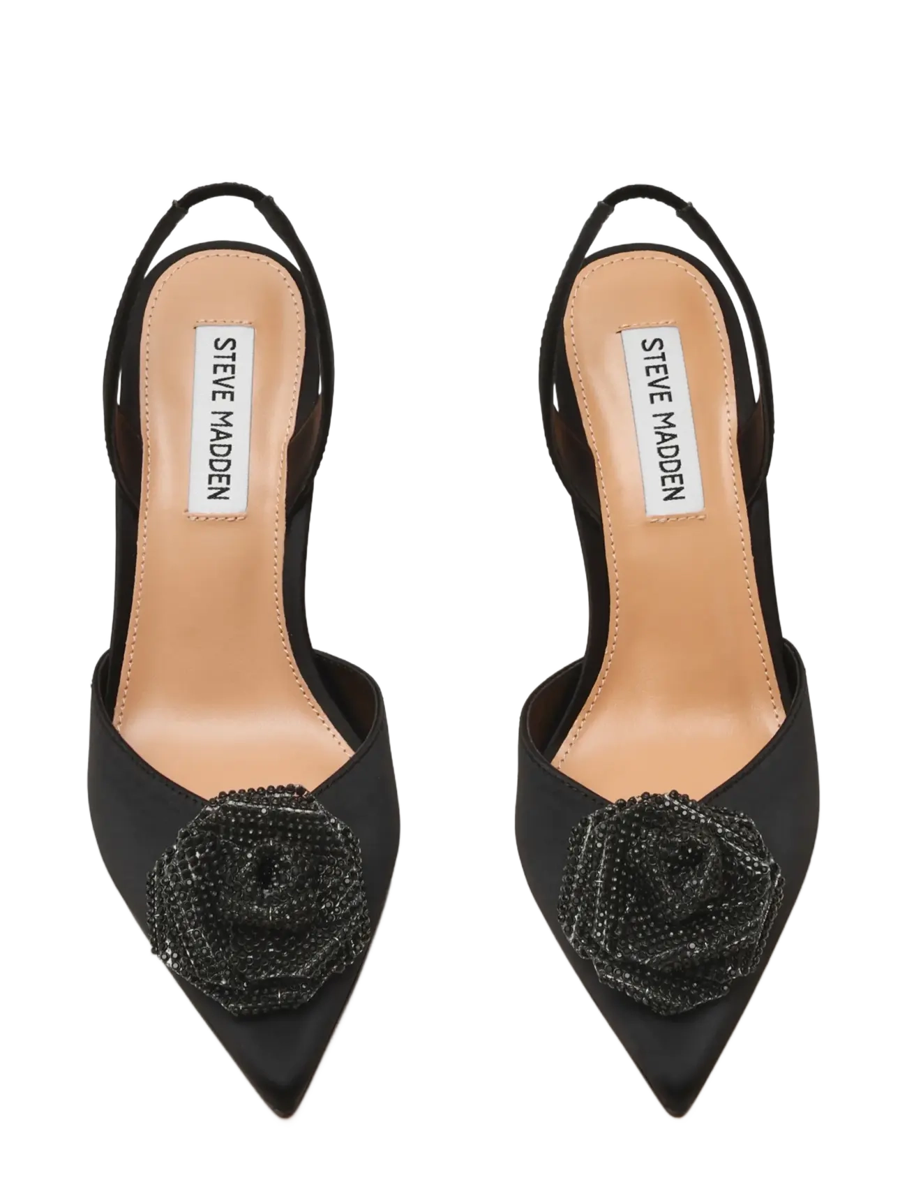 Steve Madden - Lysandra - kontsaga slingback-kingad - black satin - 3