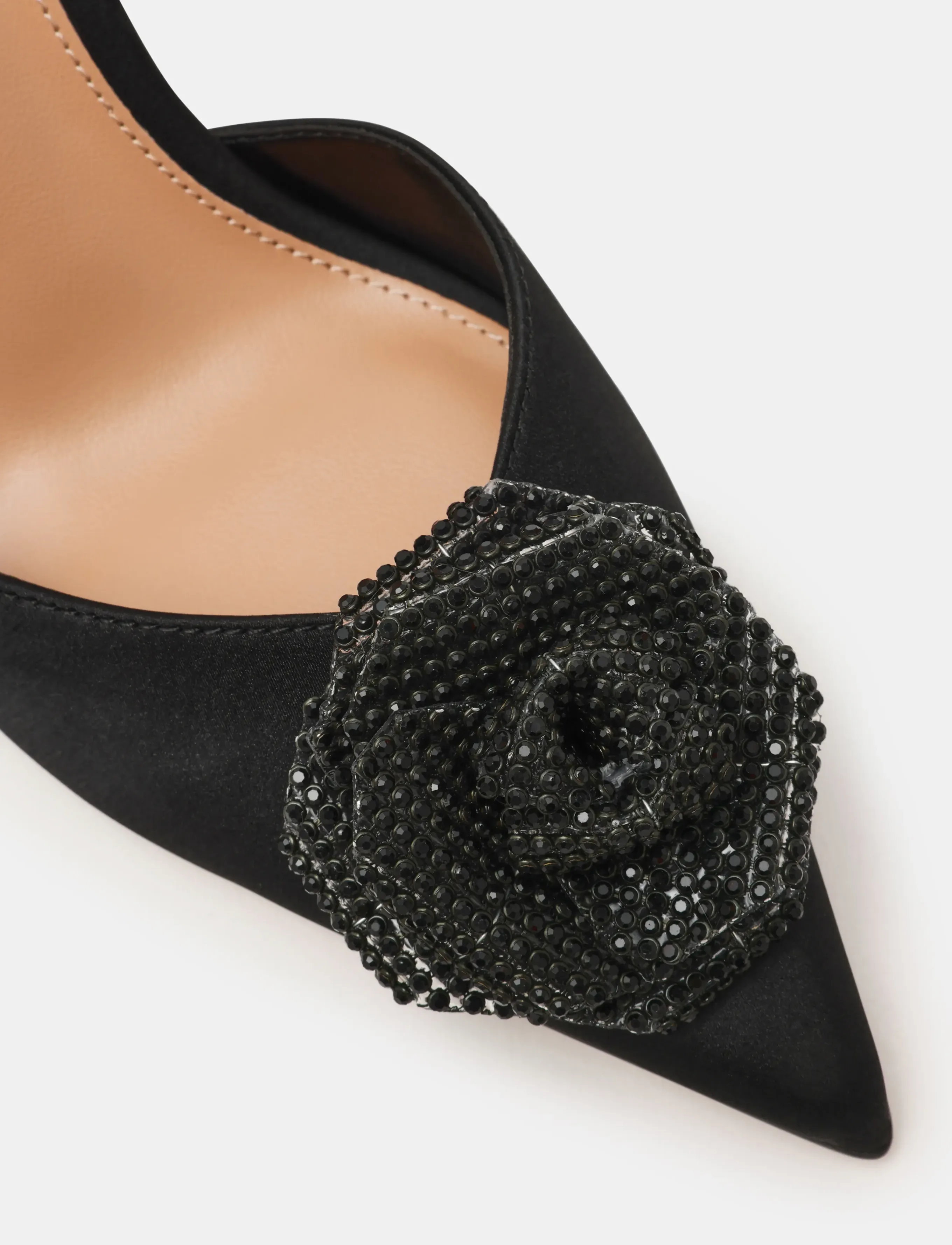 Steve Madden - Lysandra - kontsaga slingback-kingad - black satin - 4