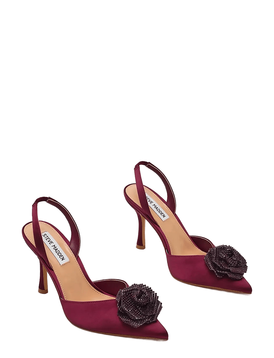 Steve Madden - Lysandra - slingbacks mit absatz - wine satin - 1